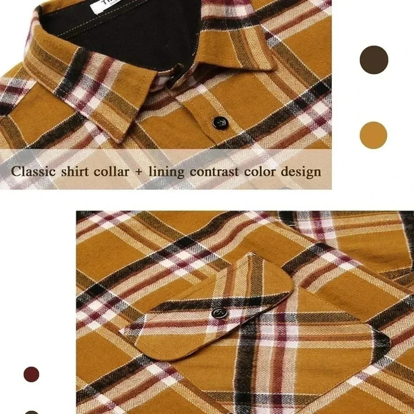 Tinkwell Brown Plaid Flannel Men's XXL Pockets NWT‎ - Picture 3 of 6